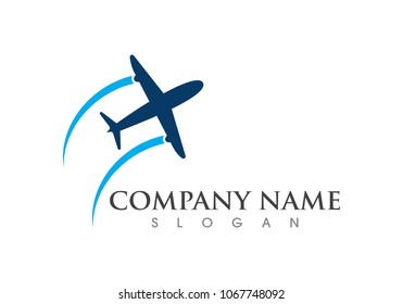 plane ilustration logo vector icon template