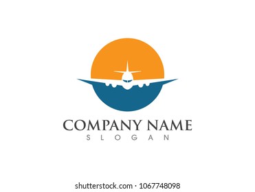 plane ilustration logo vector icon template