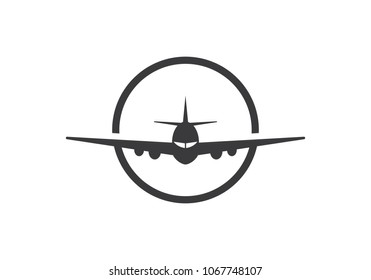 plane ilustration logo vector icon template