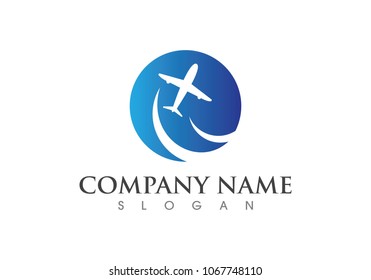 plane ilustration logo vector icon template