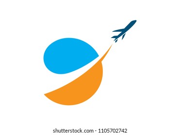 plane ilustration logo vector icon template