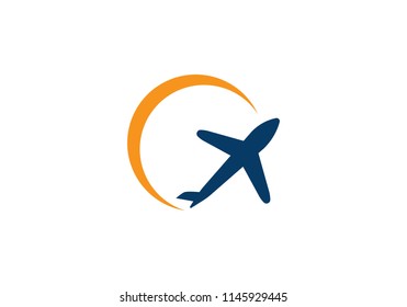 plane ilustration logo vector icon template