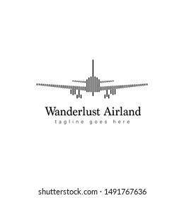 plane ilustration logo vector icon template