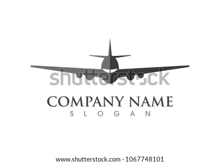 plane ilustration logo vector icon template