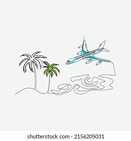 Plane Island Icon Plane Icon Colours Stock Vector (Royalty Free ...