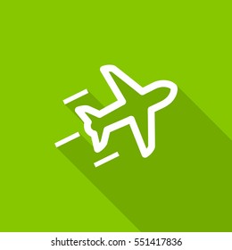 plane isolated minimal icon. aircraft graph line vector icon for websites and mobile minimalistic flat design.