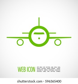 plane isolated minimal icon. aircraft graph line vector icon for websites and mobile minimalistic flat design.