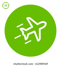 plane isolated minimal icon. aircraft graph line vector icon for websites and mobile minimalistic flat design.