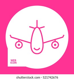 plane isolated minimal icon. plane graph line vector icon for websites and mobile minimalistic flat design.