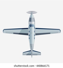 Plane isolated on white background. Vector stock illustration. 