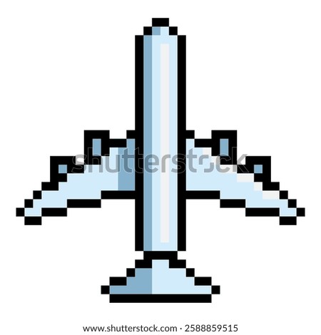 Plane Isolated Pixel Art Icon