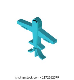 Plane isometric left top view 3D icon