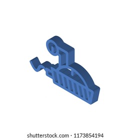 Plane isometric left top view 3D icon
