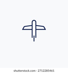 Projeto de logotipo de vetor de viagem de aviação a jato de avião