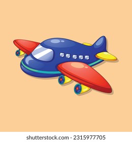 plane jet toy for kid icon vector 2D legokjambe