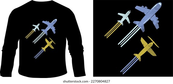 Grafikdesign der Ebene und der Jets, Vektorgrafik