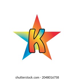 Plano con K letra inicial Modelo vectorial del logotipo de viaje