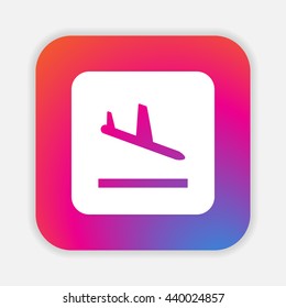 plane landing icon