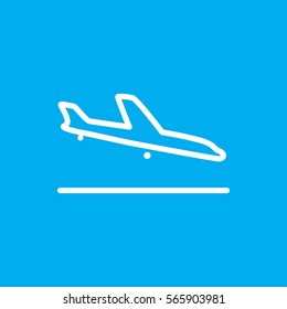plane landing icon illustration isolated vector sign symbol