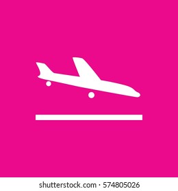 plane landing icon illustration isolated vector sign symbol