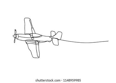 a plane , line drawing style,vector design