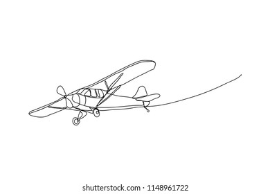 a plane , line drawing style,vector design