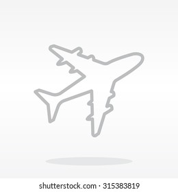 Plane line icon