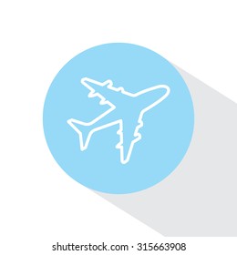 Plane line icon