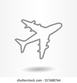 Plane line icon