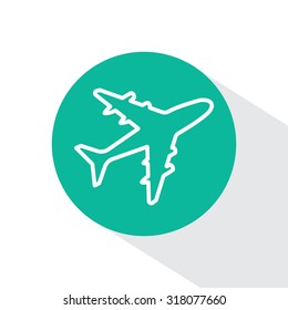 Plane line icon