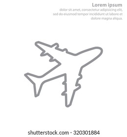 Plane line icon