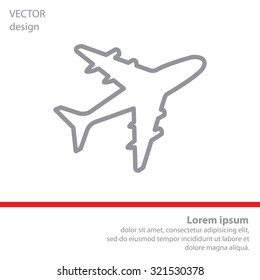 Plane line icon