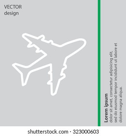 Plane line icon