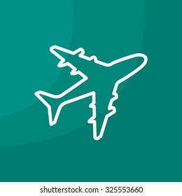 Plane line icon
