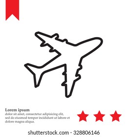 Plane line icon