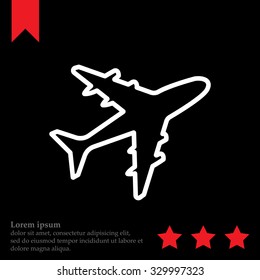 Plane line icon
