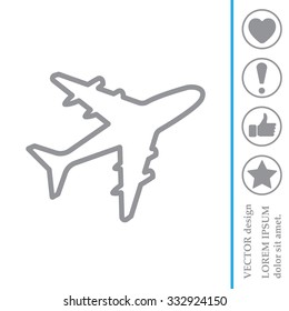Plane line icon