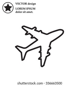 Plane line icon