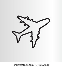 Plane line icon