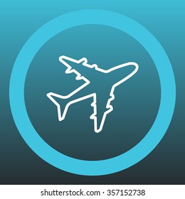 Plane line icon