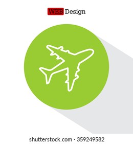 Plane line icon