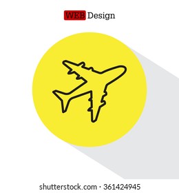 Plane line icon