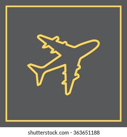 Plane line icon