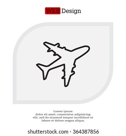 Plane line icon