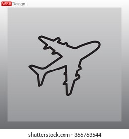 Plane line icon