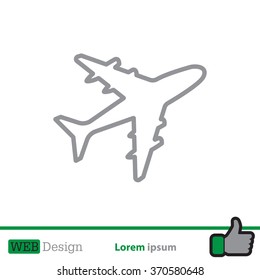 Plane line icon