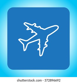 Plane line icon