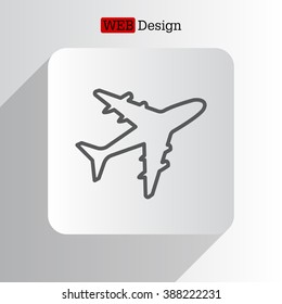Plane line icon