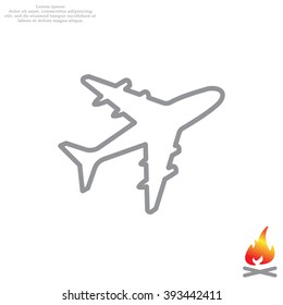 Plane line icon