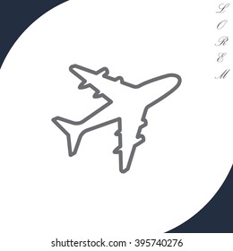 Plane line icon